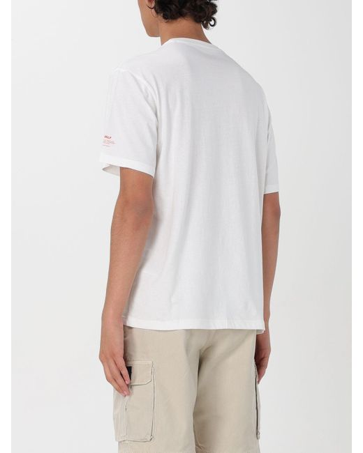 T-shirt in cotone riciclato con stampa di Ecoalf in White da Uomo