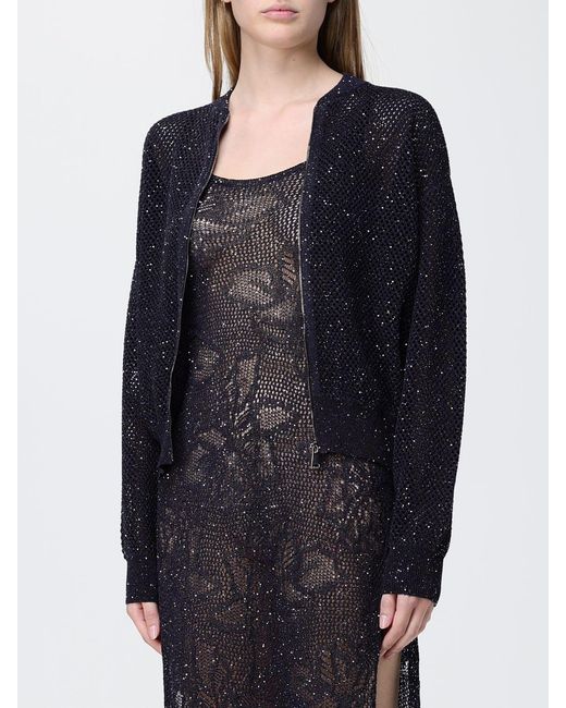 Fabiana Filippi Blue Cotton Blend Cardigan