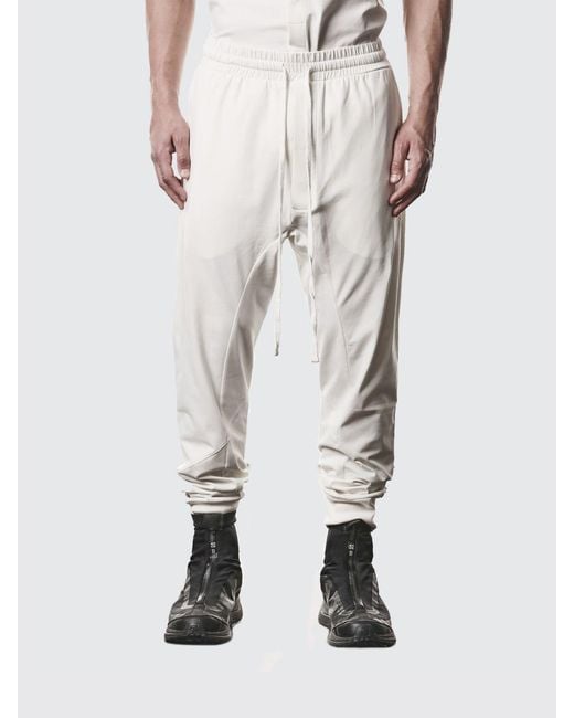 Thom Krom White Stretch Cotton Jogging Pants for men