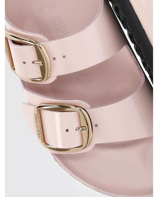 Birkenstock Pink Arizona Big Buckle Leather Sandals