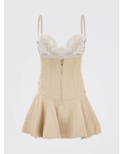 DSquared² Natural Cotton Mini Dress