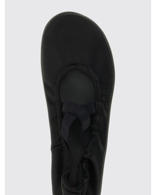 Balenciaga White Shibuya Bicolour Polyester Mary Jane Flats With Logo