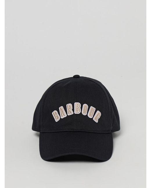 Barbour Black Arch Logo Baseball Cap for men