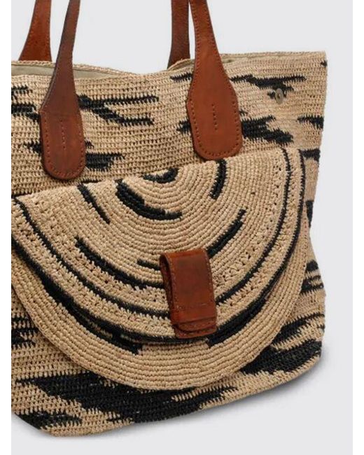 IBELIV Metallic Laza Ii Jacquard Raffia Tote Bag