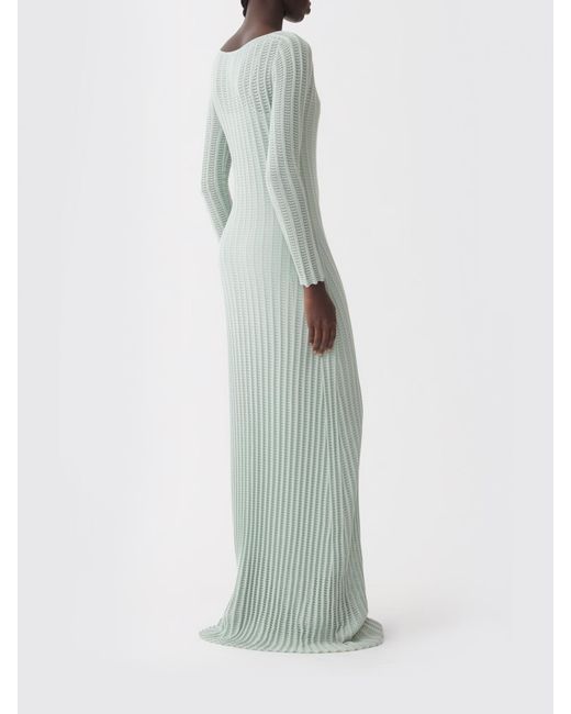 Fabiana Filippi Green Long Cotton Knit Dress