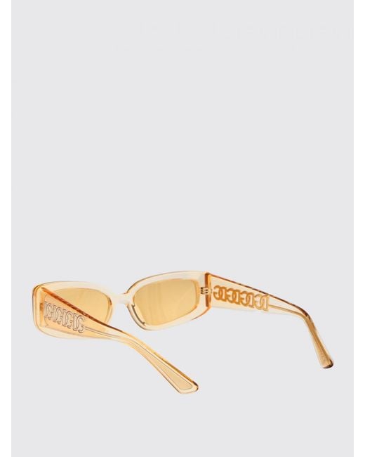 Dolce & Gabbana Natural Rectangular Amber Sunglasses