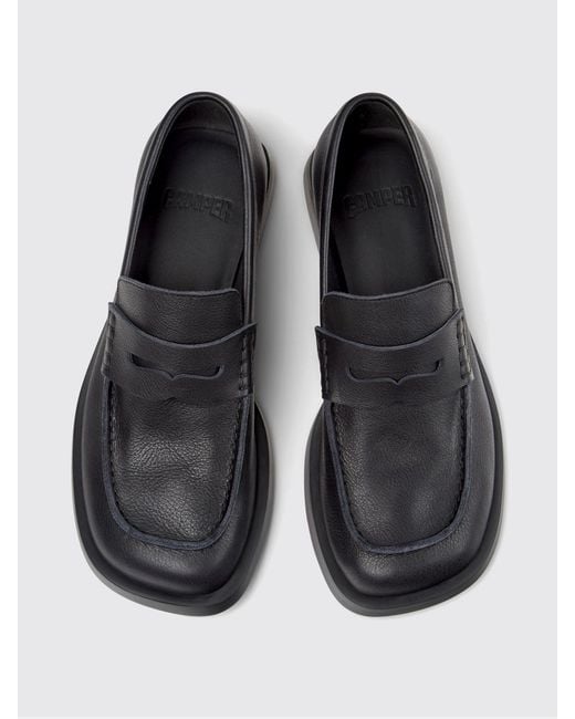 Camper White Leather Loafers