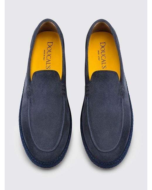 Doucal's Blue Suede Espadrilles for men