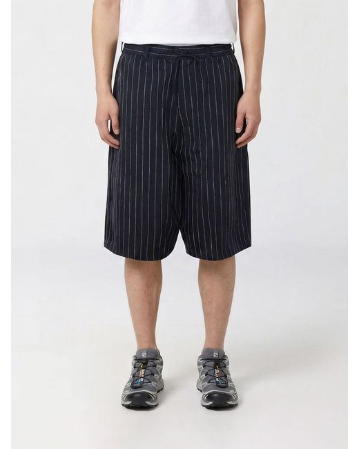 Y-3 Blue Striped Shorts for men