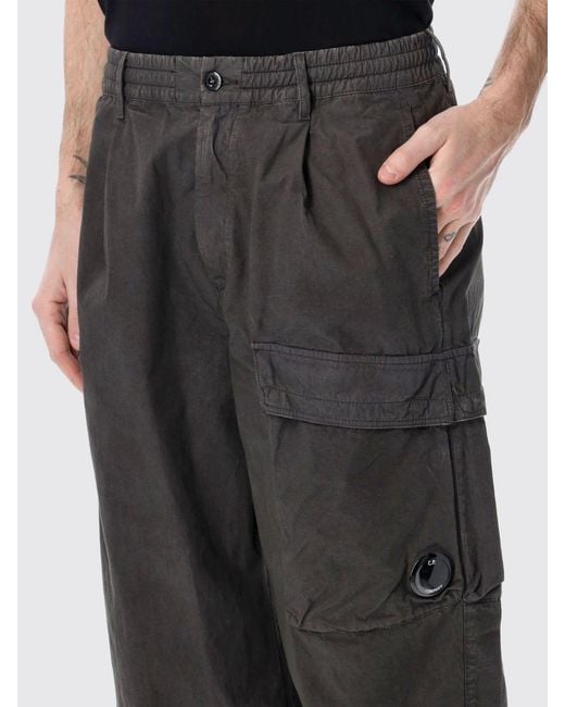 C P Company Black Cargo Trousers for men