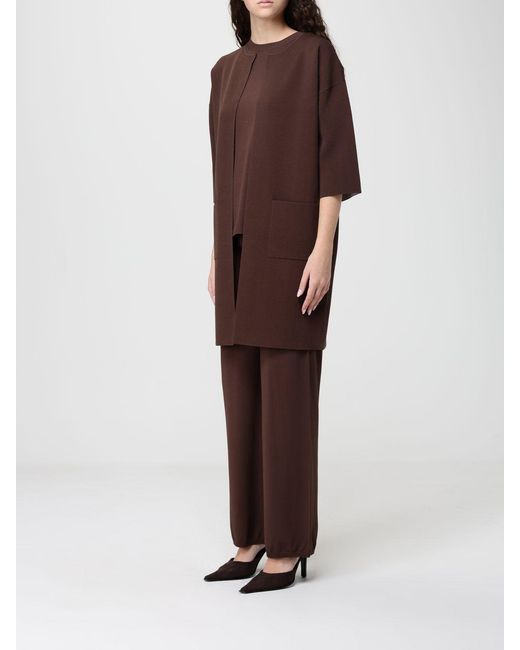 Kangra Brown Viscose Blend Cardigan