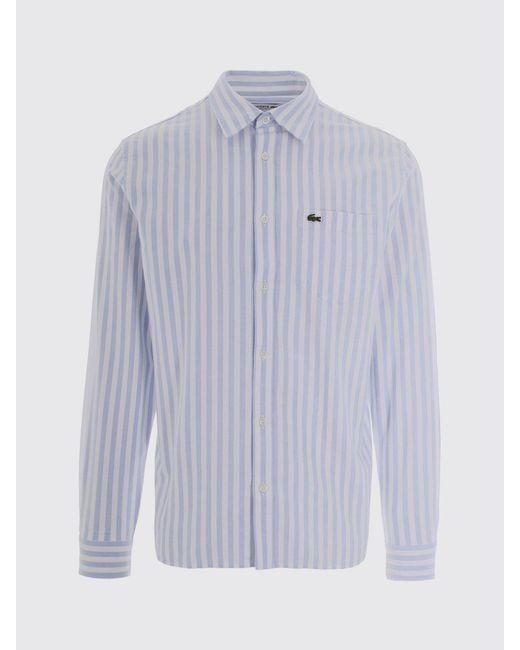 Lacoste Blue Striped Cotton Shirt for men