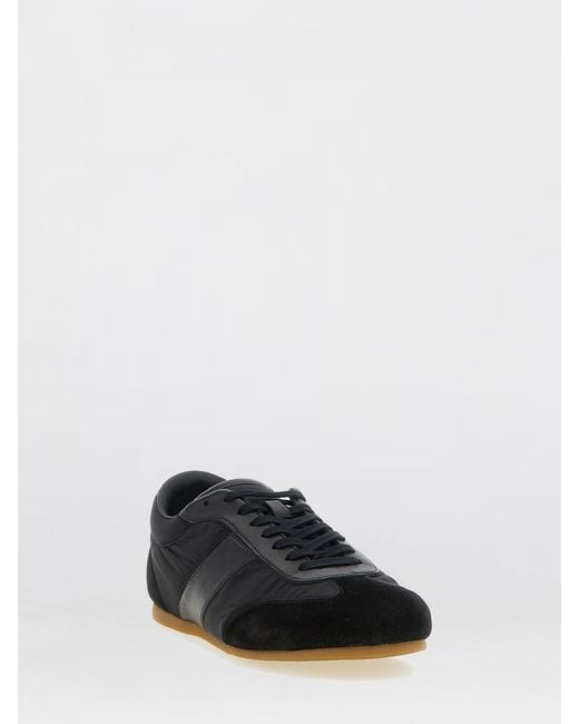 Lemaire White Leather And Nylon Quilted Soft Sneakers