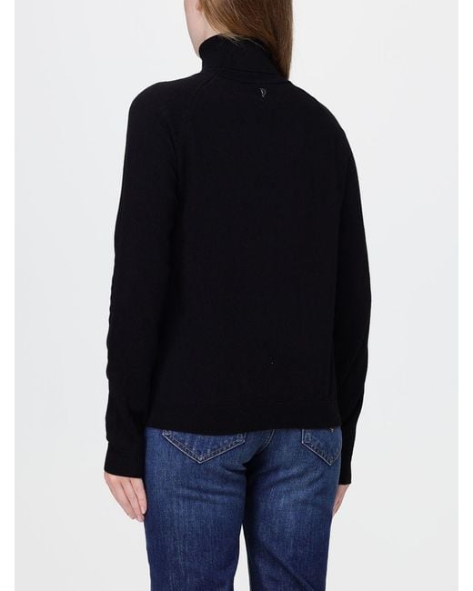 Dondup Blue Long-Sleeved Wool Turtleneck Jumper With Ribbed Hems