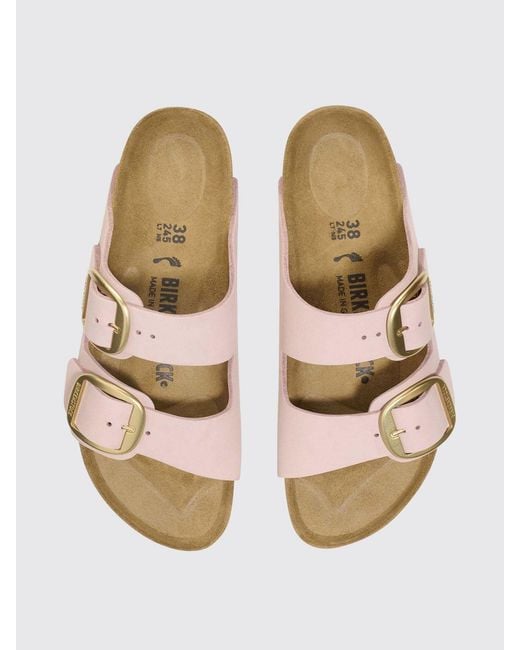 Birkenstock Pink Arizona Big Buckle Leather Sandal