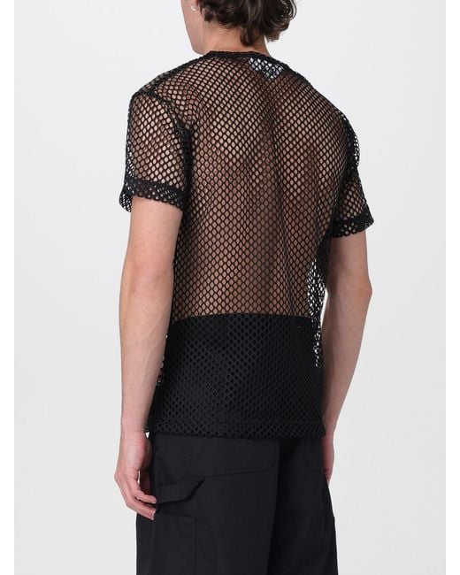 COMME DES GARÇONS PLAY Black Comme Des GarÇ Ons Play Mesh Nylon T-Shirt With Embroidered Logo for men