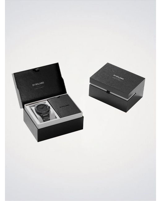 D1 Milano Black Ultra Thin Shadow 40 Mm Watch for men