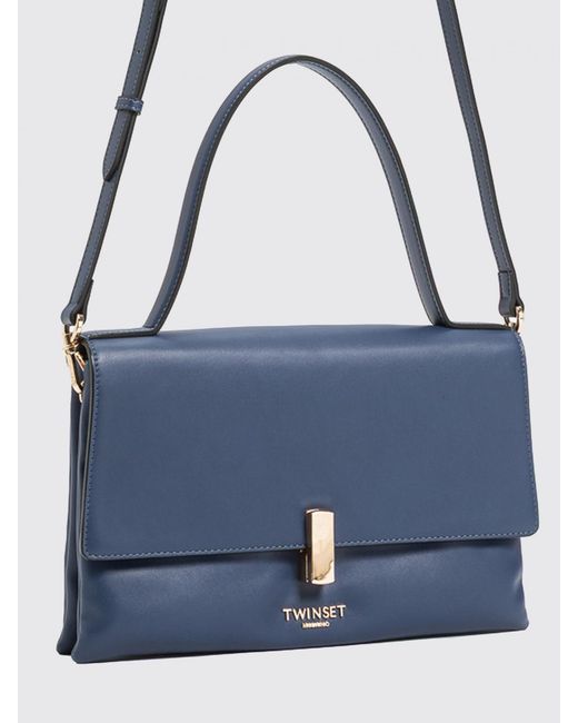 Twinset Blue Synthetic Leather Bag