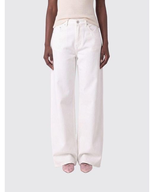 DUNST Pink Wide Leg Denim Jeans