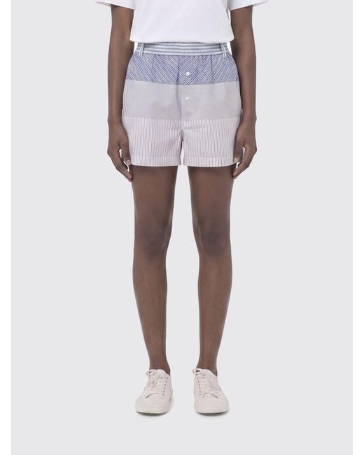 Moschino Multicolor Mid-Rise Cotton Shorts With Patchwork Print