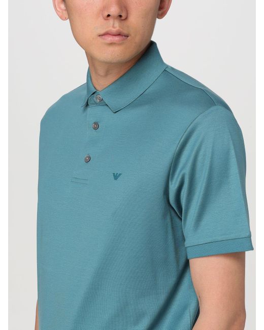 Emporio Armani Blue Polo Shirt for men