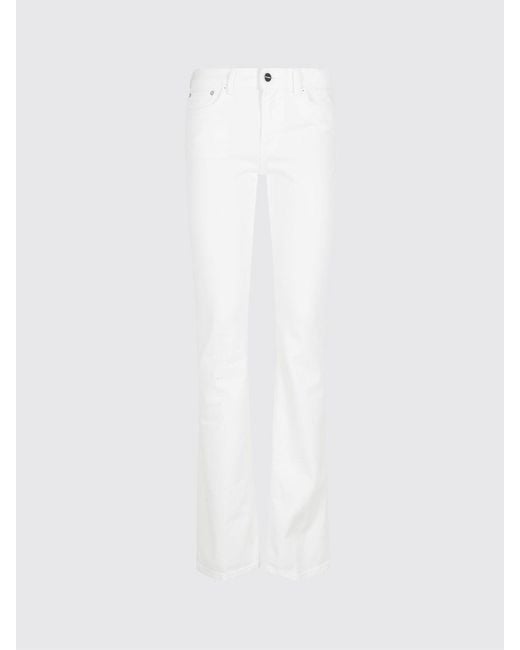 Dondup White Cotton Denim Slim Fit Jeans