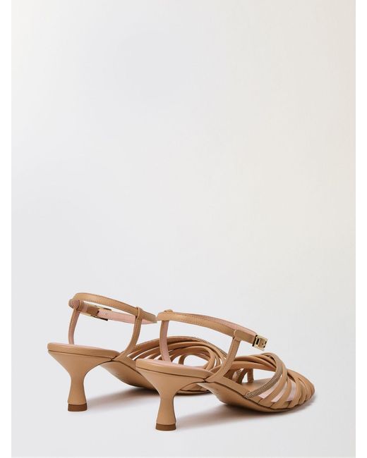 Fabiana Filippi Natural Nappa Sandal With Monile