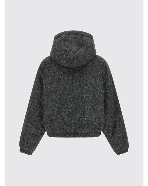 Brunello Cucinelli Gray Relaxed Fit Padded Wool-Blend Bomber Jacket With Hood