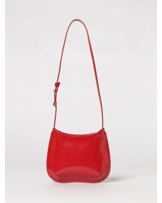 Jacquemus Red Le Petit Bisou Brushed Leather Bag