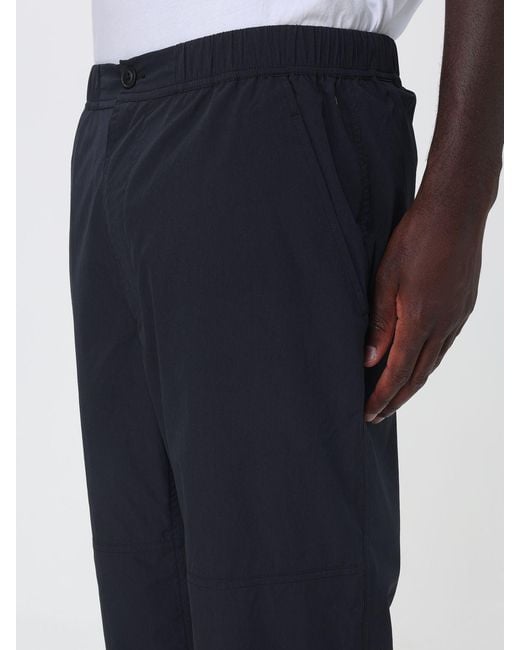 Save The Duck Blue Slim Fit Stretch Technical Fabric Trousers With Elasticated Waist By for men