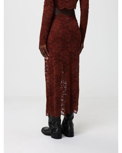 Rabanne Red Lace Skirt