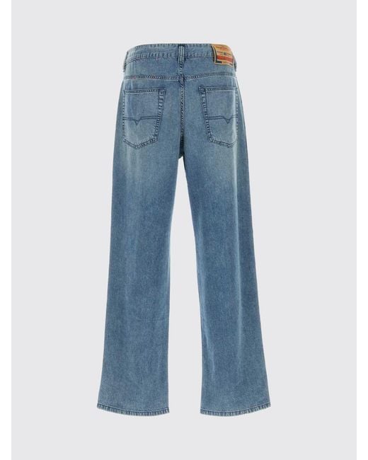 DIESEL Blue Cotton Denim D-Macro Jeans for men