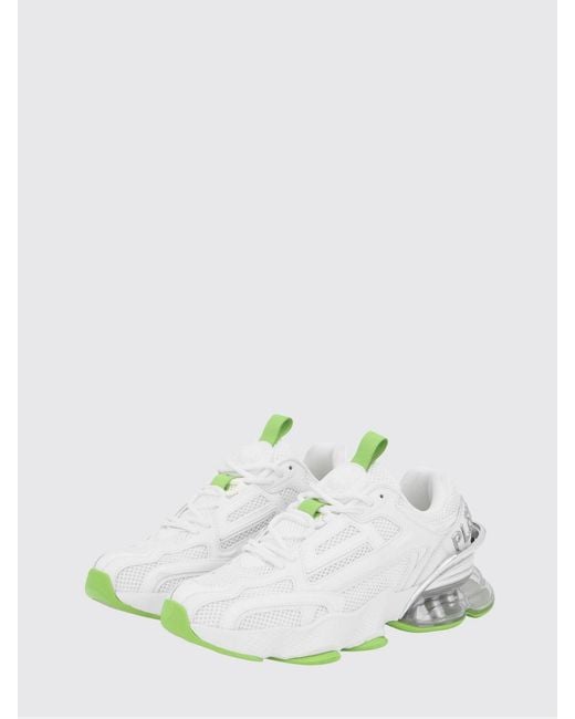 Philipp Plein White Runner Ps Thunder Mix Low-Top Mesh Sneakers With Notched Sole for men