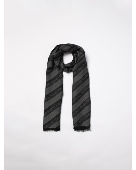 Sciarpa Logata di Emporio Armani in Black da Uomo