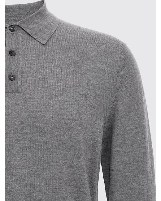 Zanone Gray Polo Shirt for men