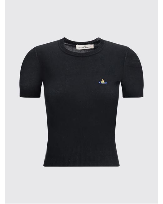 Vivienne Westwood Black Orb Logo Cotton T-Shirts