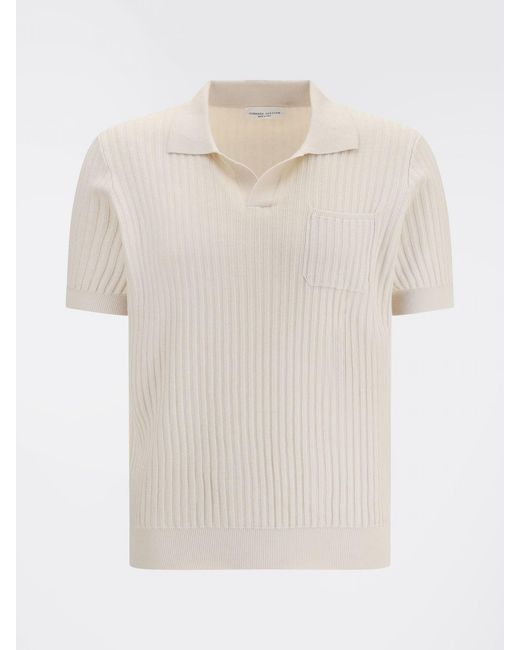 Roberto Collina White Knitted Polo Shirt for men