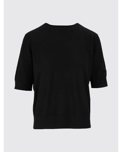 Kangra Black Short-Sleeved Crewneck Sweater