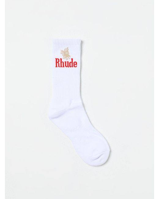 Rhude White Socks for men