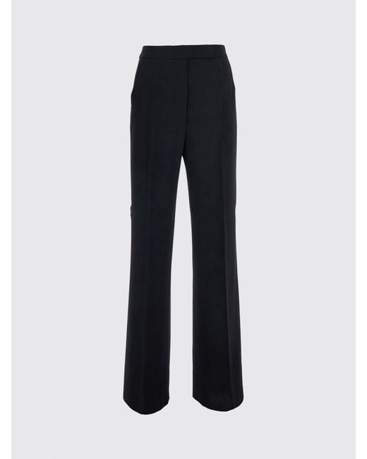 Max Mara Blue High-Waisted Straight-Leg Trousers