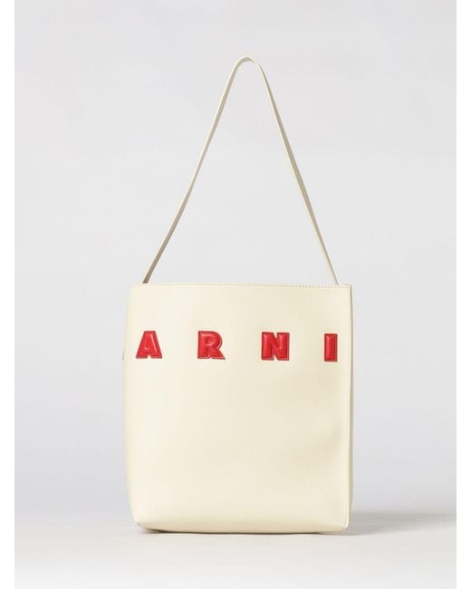 Marni Natural Museo Hobo Leather Bag