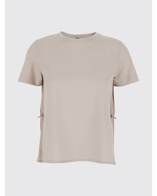 Herno Natural Short-Sleeved Crew Neck T-Shirt