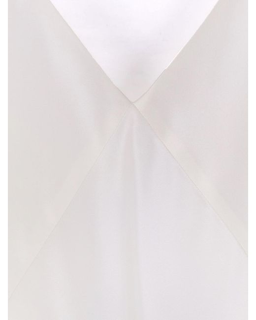 Max Mara White Basic Silk Top