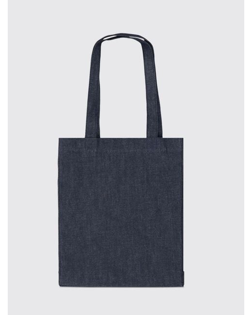 A.P.C. Blue Laure Cotton Denim Tote Bag