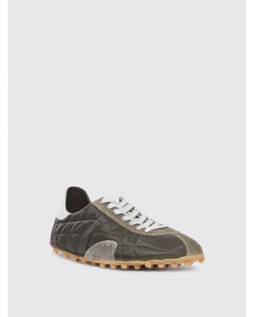 Maison Margiela Gray Sprinters Quilted Nylon And Leather Sneakers for men