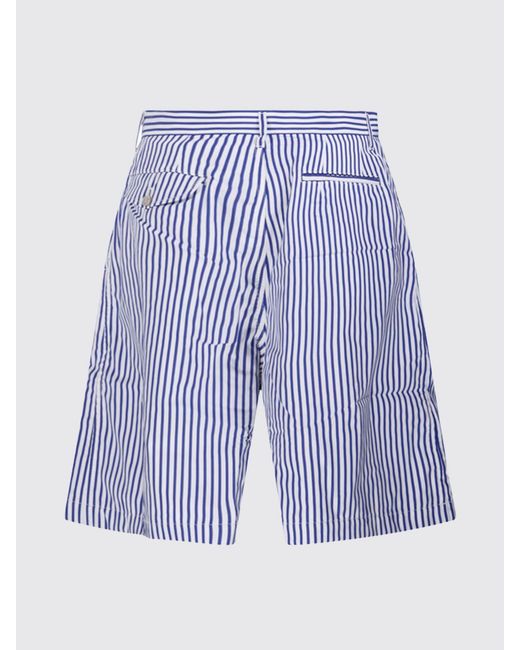 Comme des Garçons Blue Striped Cotton Chino Shorts for men