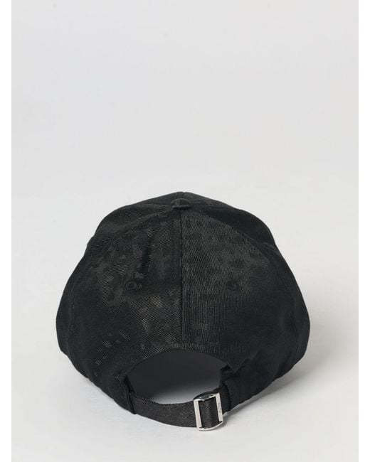 Boss Black Polyester Baseball Cap With All-Over Jacquard Logo