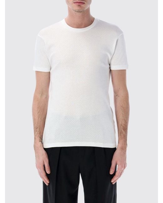 Tom Ford White Basic Cotton T-Shirt for men