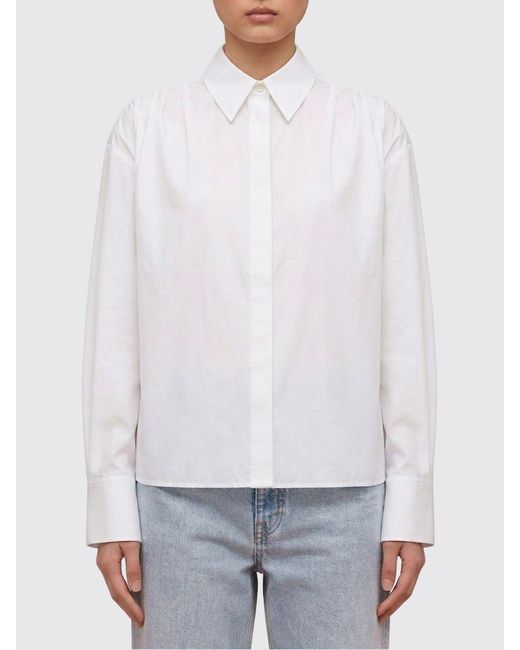 Camisa Clásica De Popelín De Algodón Jil Sander de color White