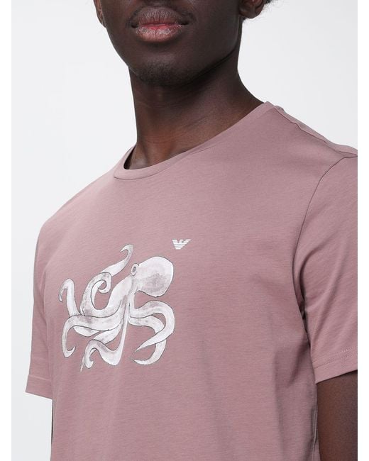 Emporio Armani Pink T-Shirt for men